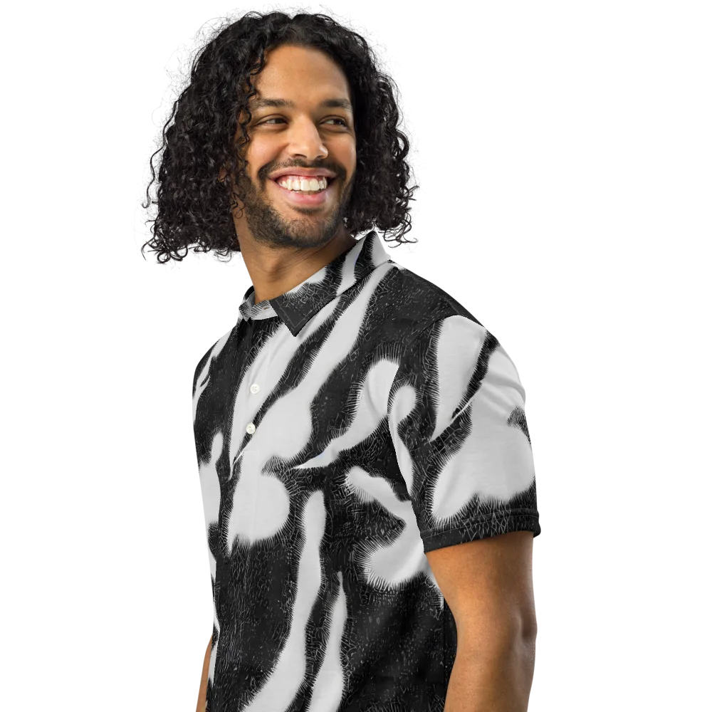 Ray's Illusion on Men's Slim Fit Polo Shirt — Left Front