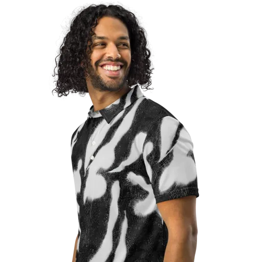Ray's Illusion on a Men's Slim Fit Polo Shirt