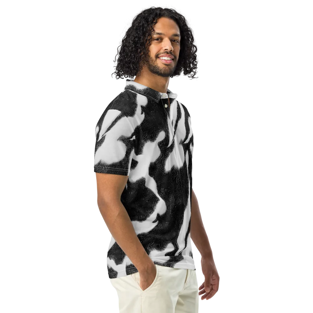 Ray's Illusion on Men's Slim Fit Polo Shirt — Right Front