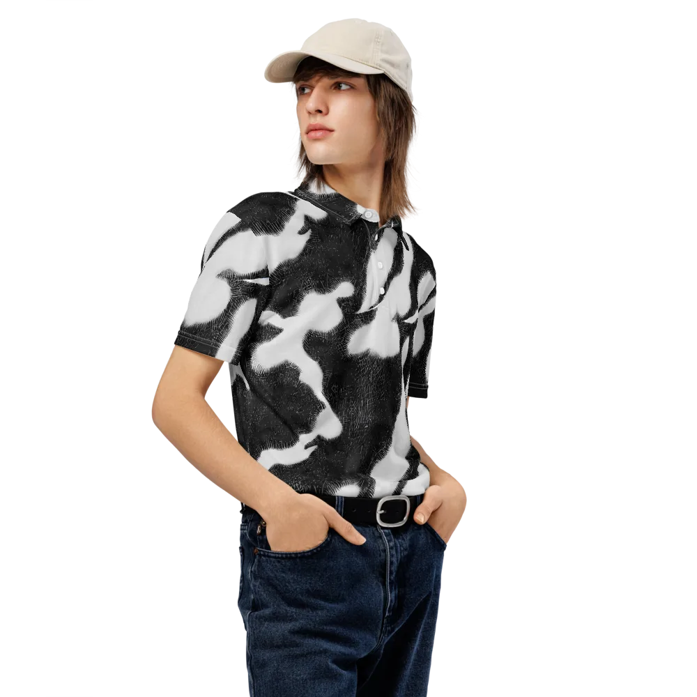 Ray's Illusion on Men's Slim Fit Polo Shirt — Right Front