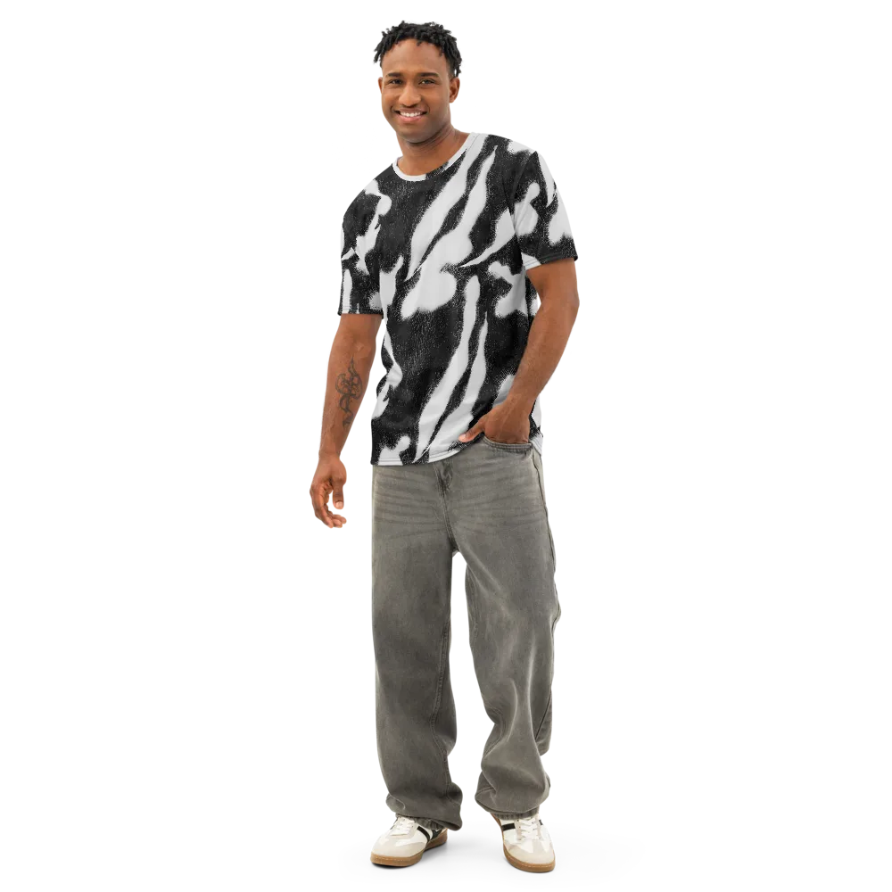 Ray's Illusion on Men's Cotton Crew Neck T-Shirt — Front