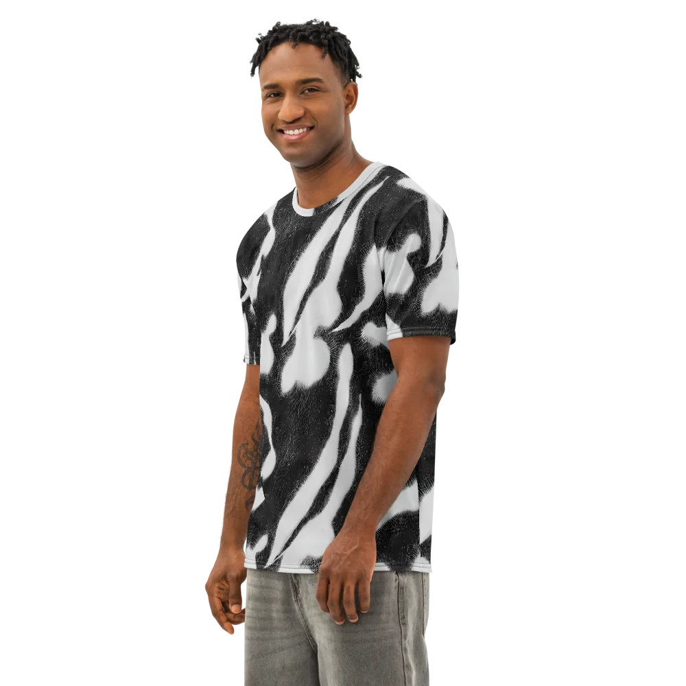 Ray's Illusion on Men's Cotton Crew Neck T-Shirt — Left Front