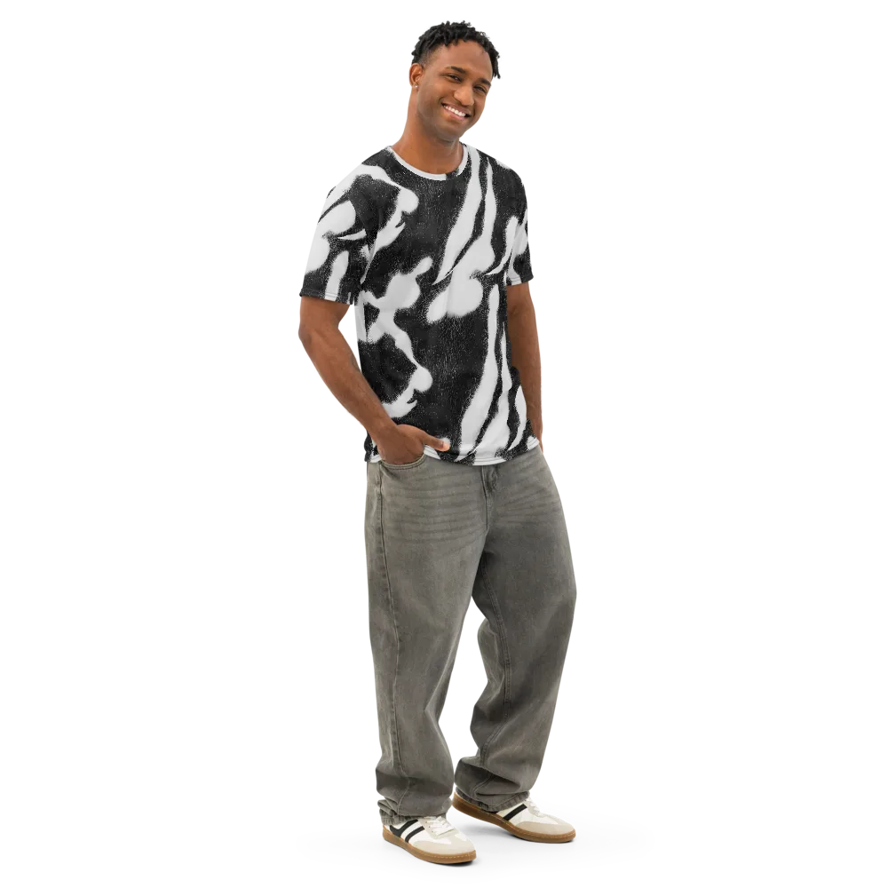Ray's Illusion on Men's Cotton Crew Neck T-Shirt — Right Front