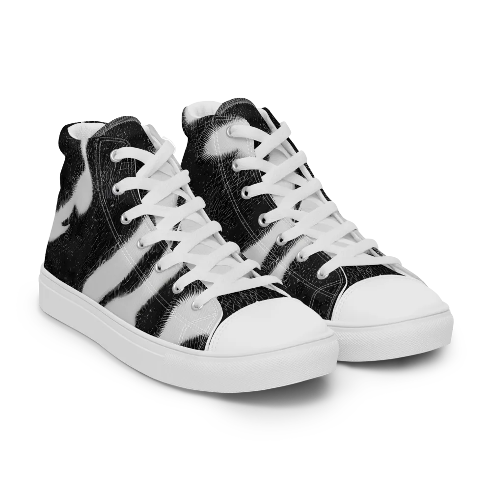 Ray's Illusion on Men's High Top Canvas Shoes — Right Front