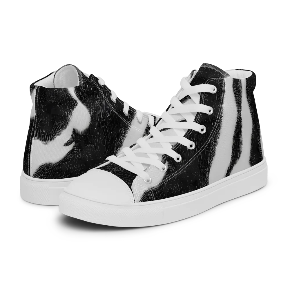 Ray's Illusion on Men's High Top Canvas Shoes — Left
