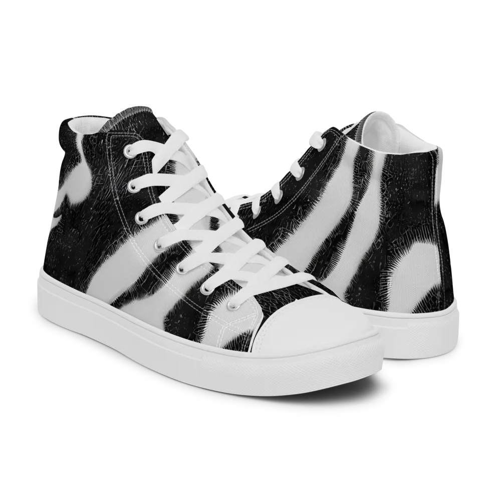 Ray's Illusion on Men's High Top Canvas Shoes — Right