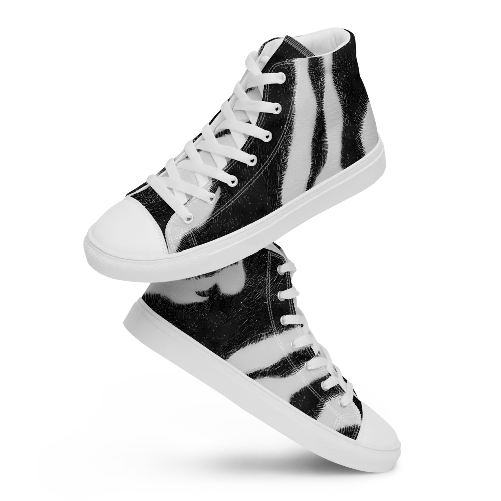 Ray's Illusion on Men's High Top Canvas Shoes — Front