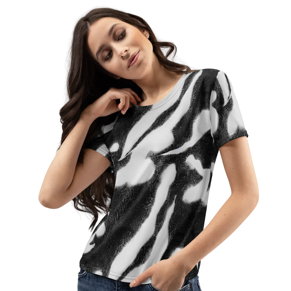 Ray's Illusion on Women's Crew Neck T-Shirt — Left Front