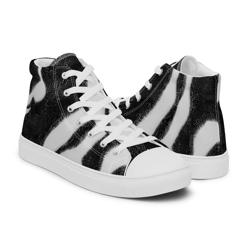 Ray's Illusion on Women's High Top Canvas Shoes — Right