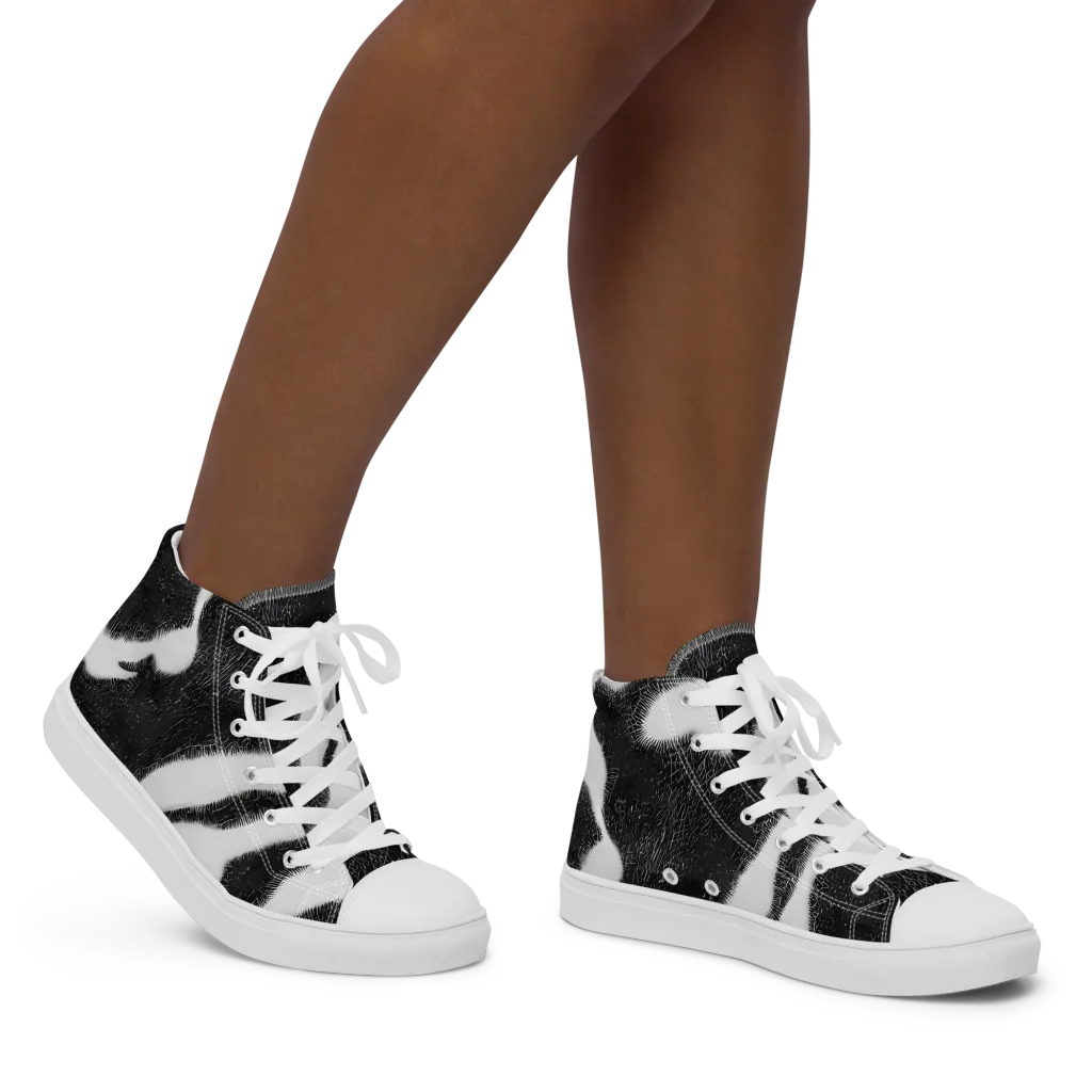 Ray's Illusion on Women's High Top Canvas Shoes — Right