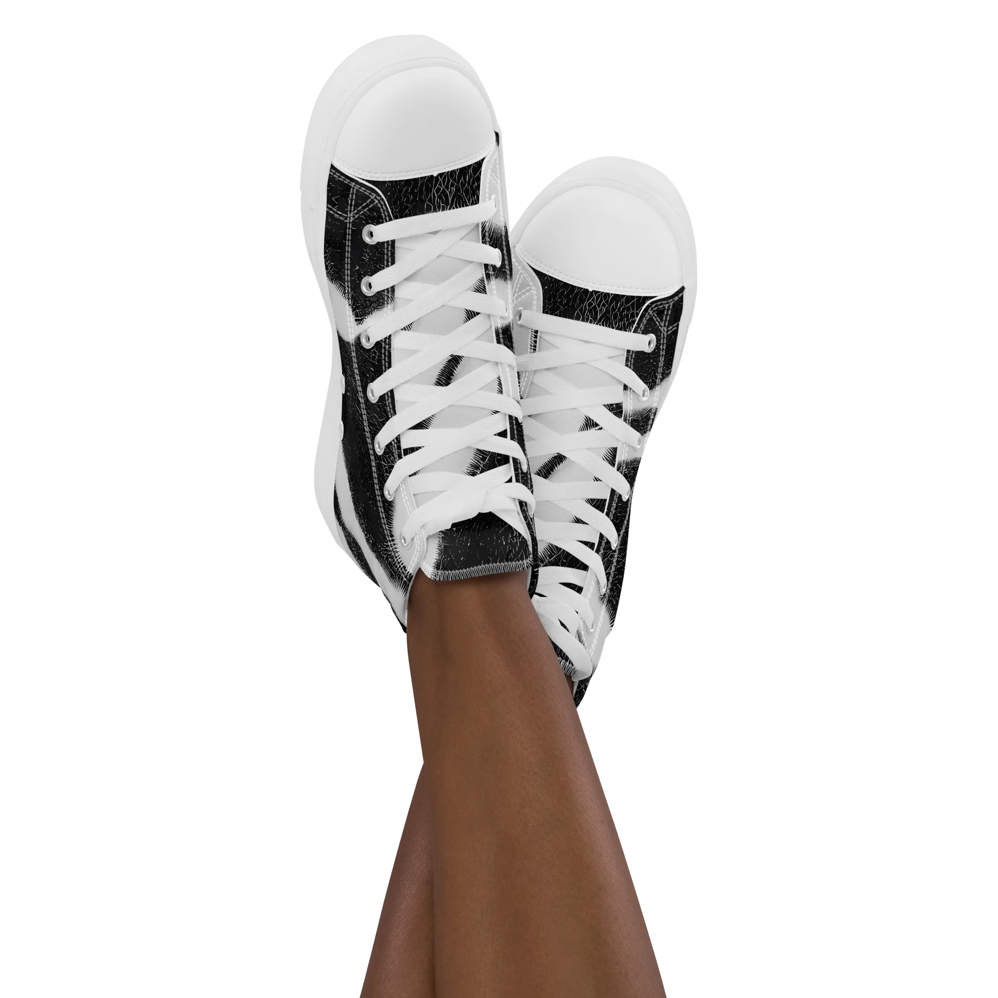 Ray's Illusion on Women's High Top Canvas Shoes — Front