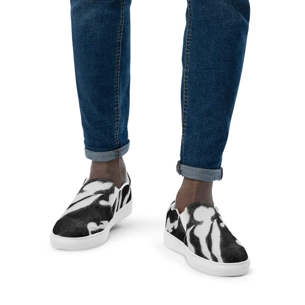 Ray's Illusion on Men's Slip-On Canvas Shoes — Front