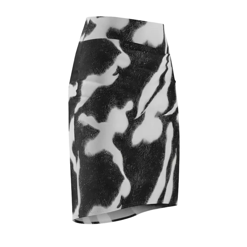 Ray's Illusion on Pencil Skirt — Front Side