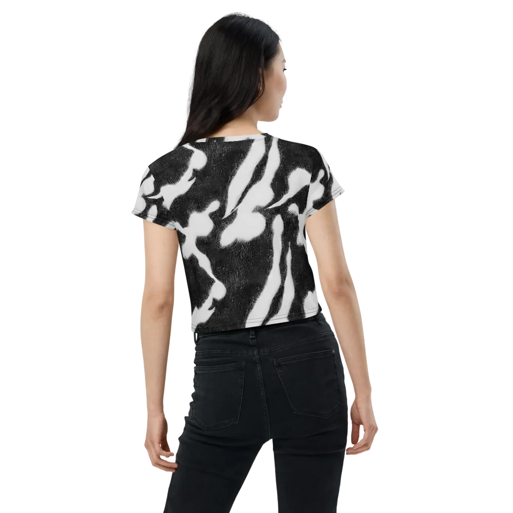 Ray's Illusion on Crop Tee — Back