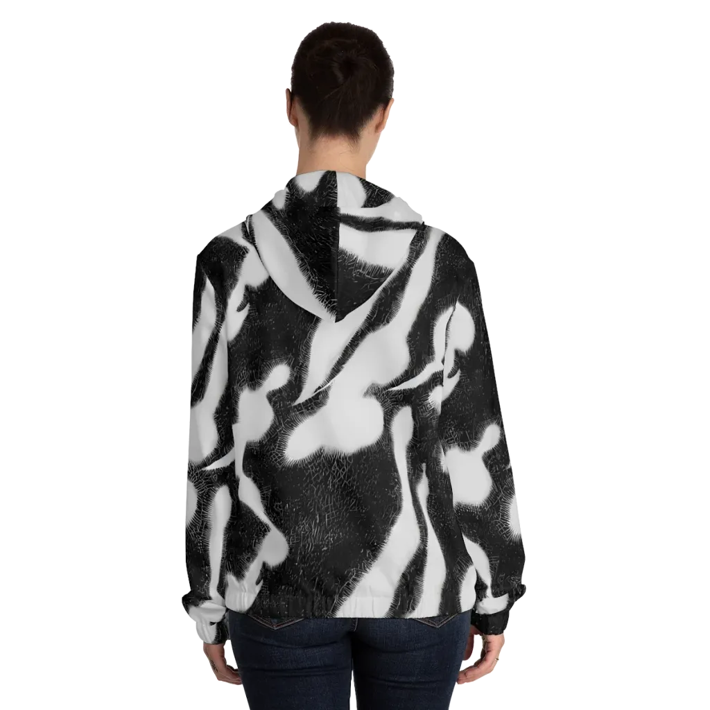 Ray's Illusion on Women's Full-Zip Hoodie — Back On Person