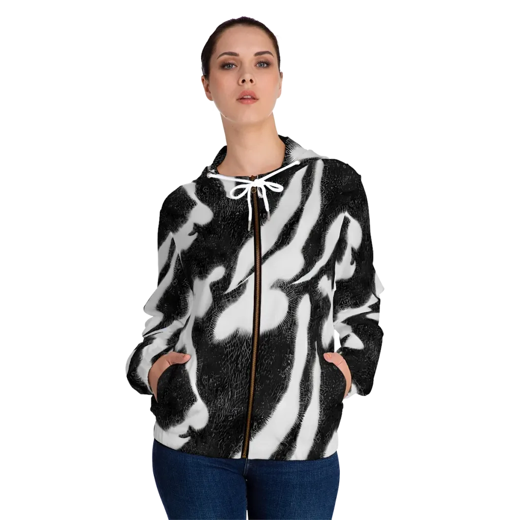 Ray's Illusion on Women's Full-Zip Hoodie — Front On Person