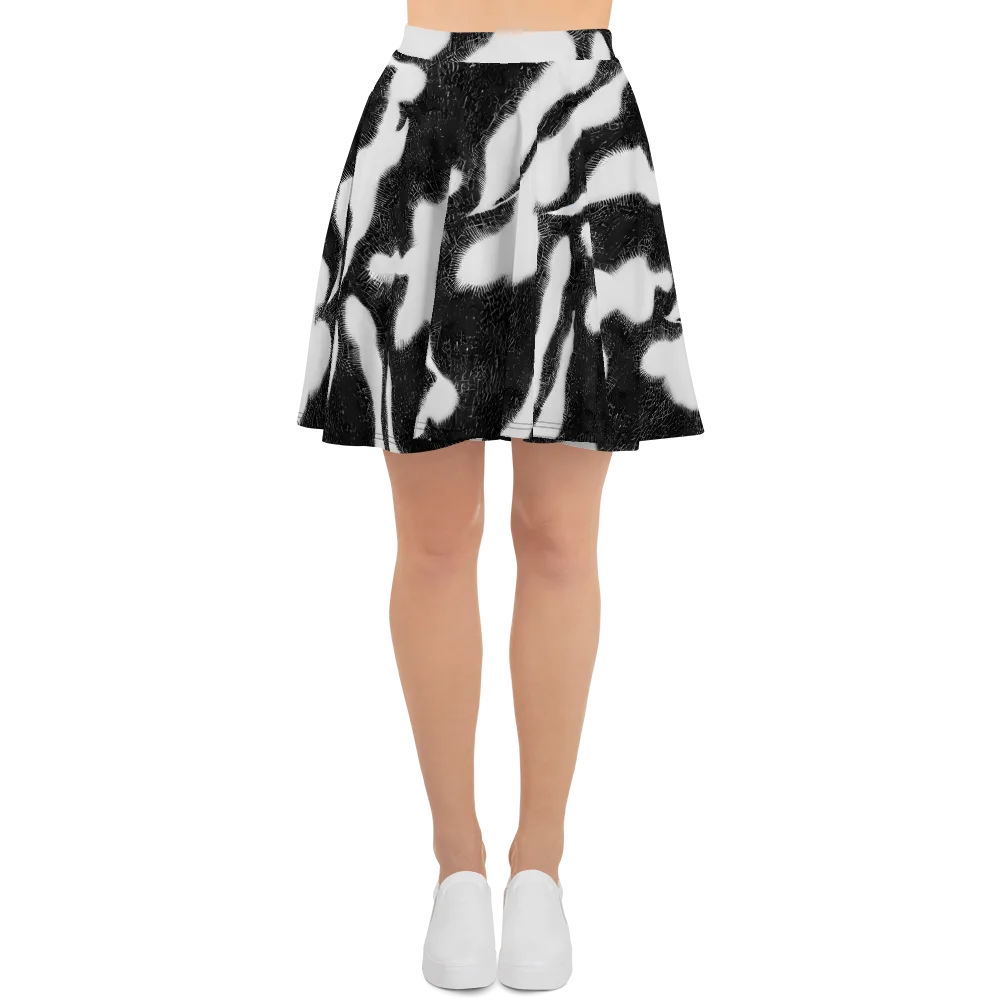 Ray's Illusion on Skater Skirt — Front
