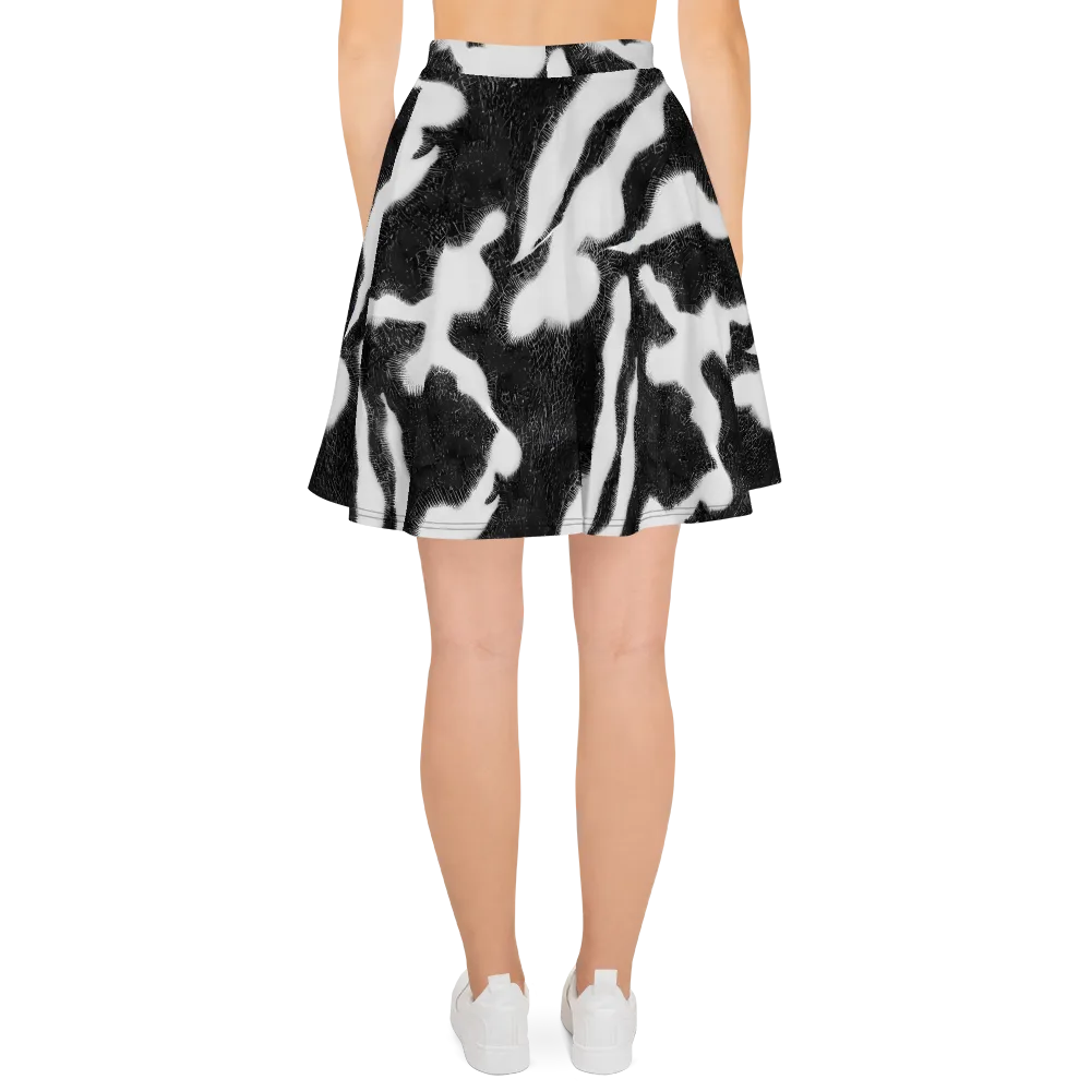 Ray's Illusion on Skater Skirt — Back