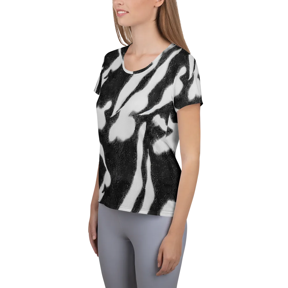 Ray's Illusion on Women's Athletic T-Shirt — Left