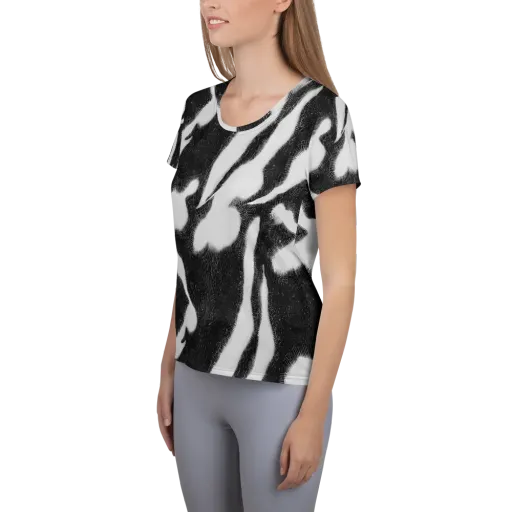 Ray's Illusion on a Women's Athletic T-Shirt