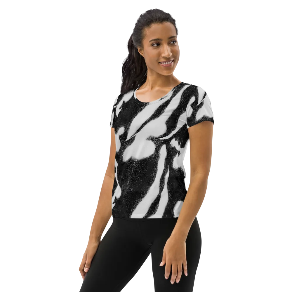 Ray's Illusion on Women's Athletic T-Shirt — Left