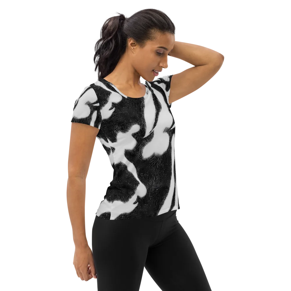 Ray's Illusion on Women's Athletic T-Shirt — Right