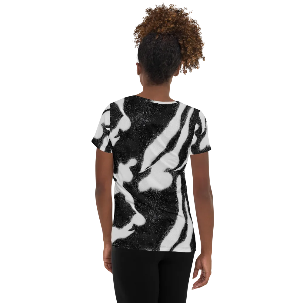 Ray's Illusion on Women's Athletic T-Shirt — Back