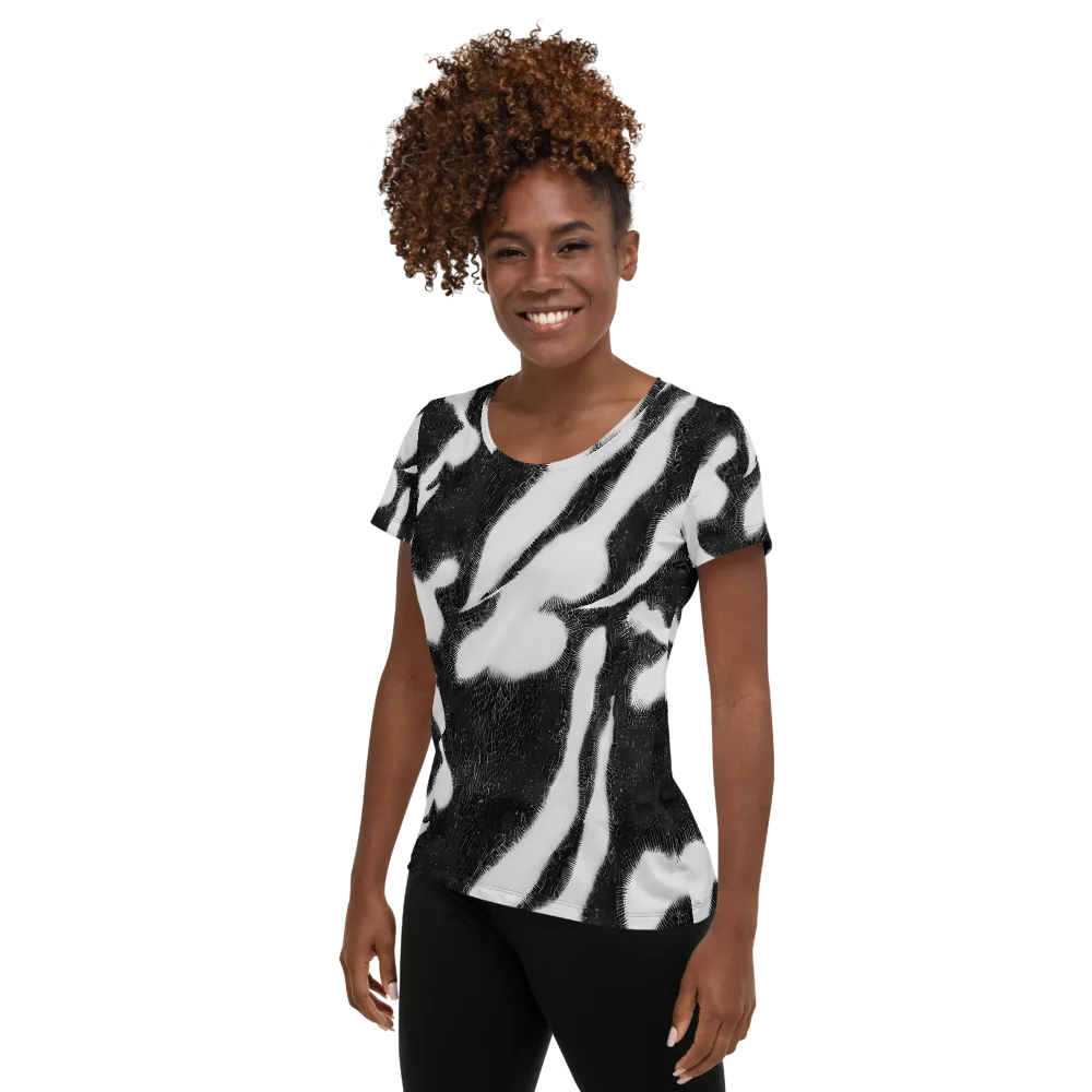 Ray's Illusion on Women's Athletic T-Shirt — Left