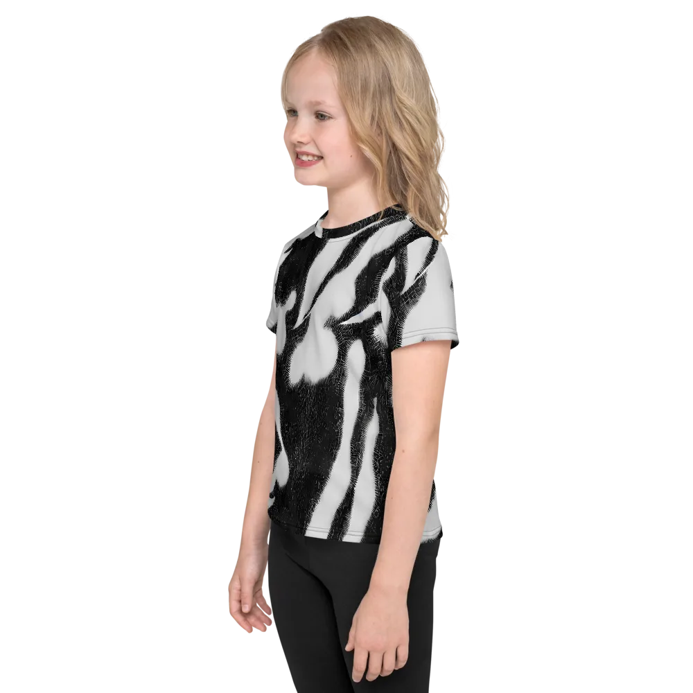 Ray's Illusion on Kids Crew Neck T-Shirt — Left