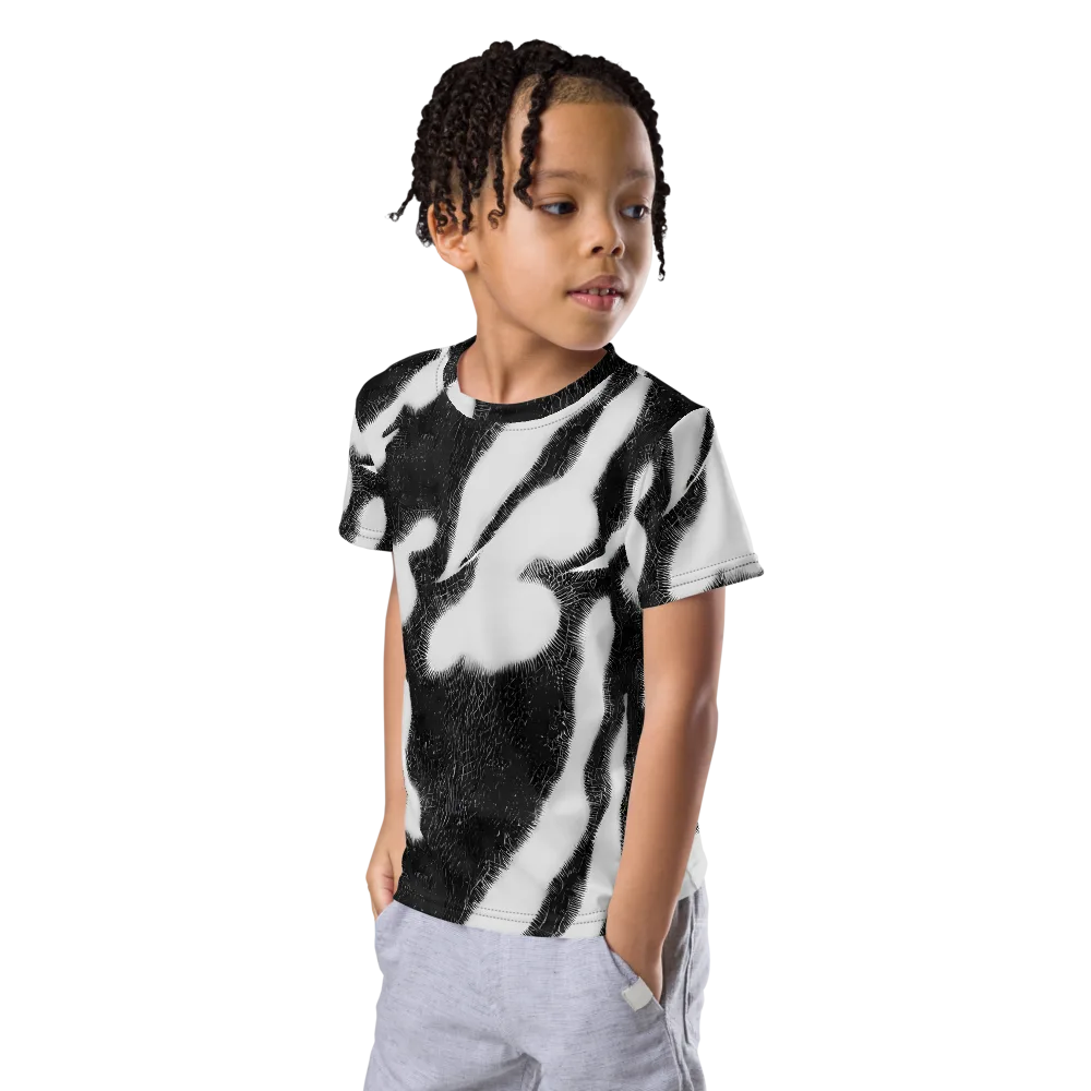 Ray's Illusion on Kids Crew Neck T-Shirt — Left Front