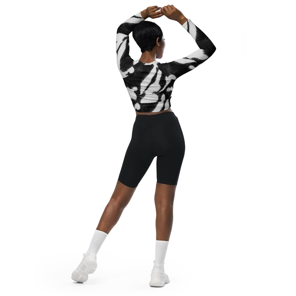 Ray's Illusion on Long Sleeve Crop Top — Back