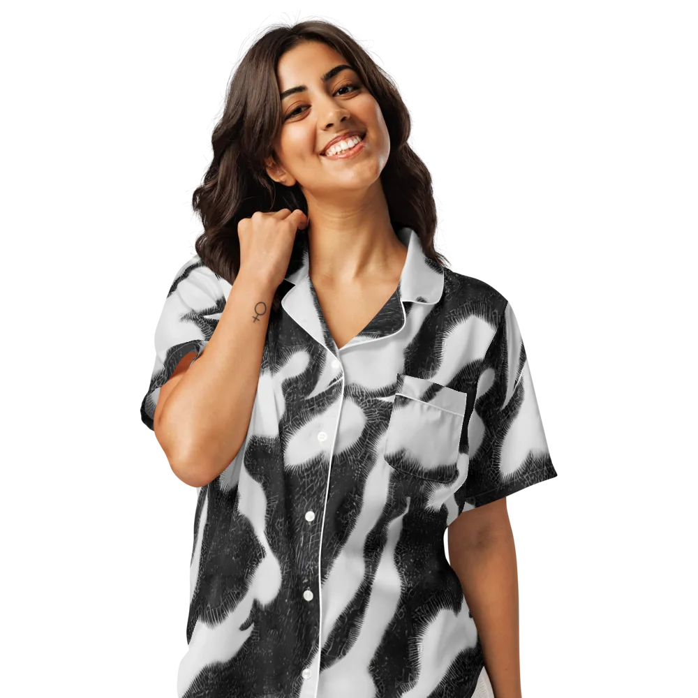 Ray's Illusion on Women's Short Sleeve Pajama Top — Front
