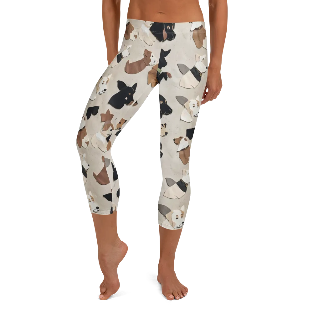 Paws And Pieces on Capri Leggings — Front