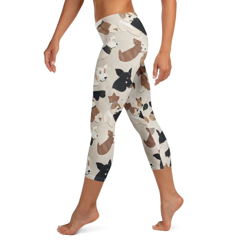 Paws And Pieces on Capri Leggings — Left