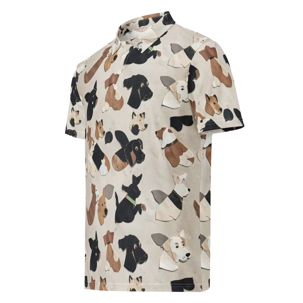 Paws And Pieces on Men's Slim Fit Polo Shirt — Left Front