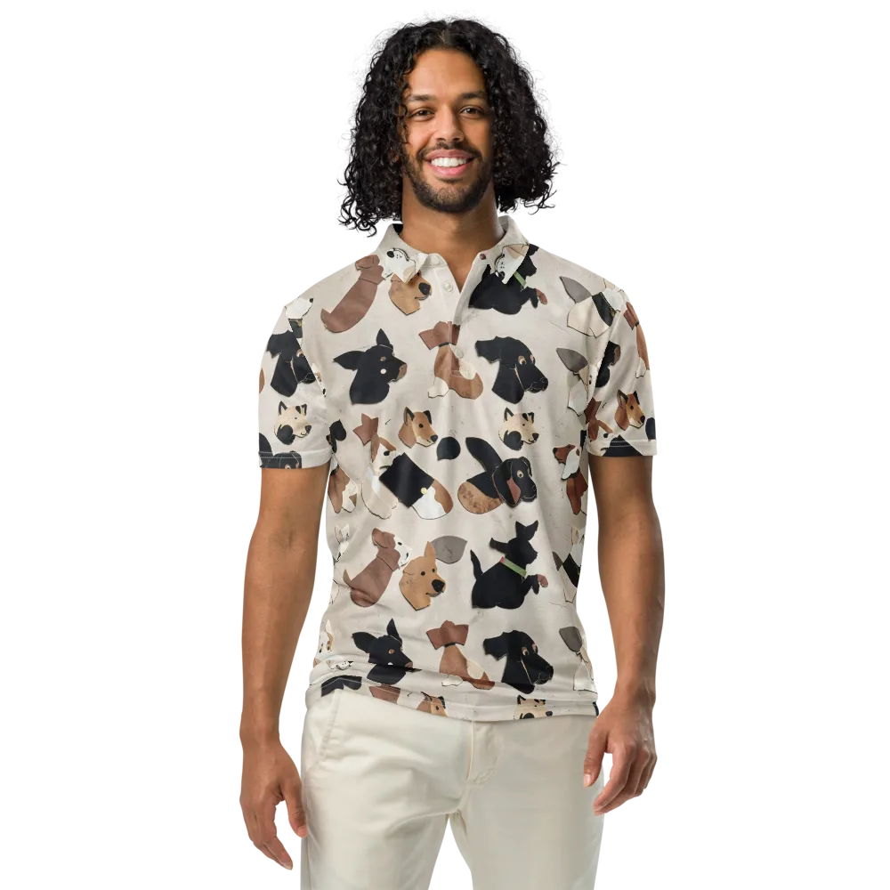 Paws And Pieces on Men's Slim Fit Polo Shirt — Front