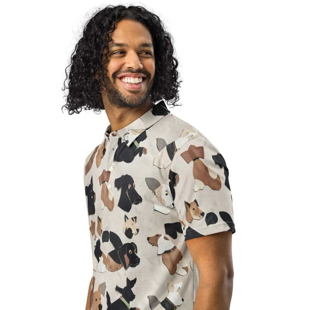 Paws And Pieces on Men's Slim Fit Polo Shirt — Left Front