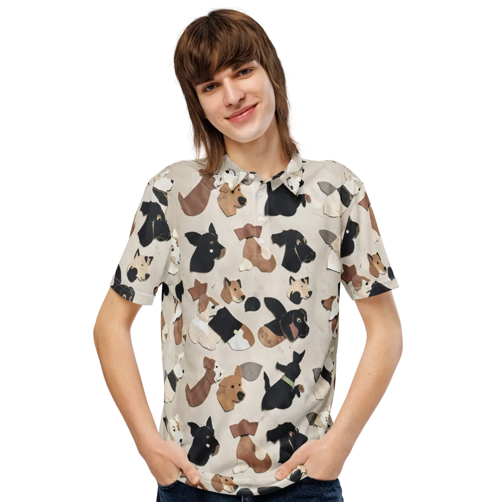 Paws And Pieces on Men's Slim Fit Polo Shirt — Front