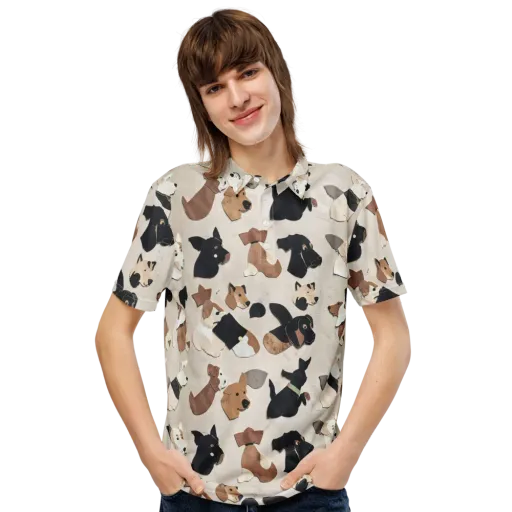 Paws And Pieces on a Men's Slim Fit Polo Shirt