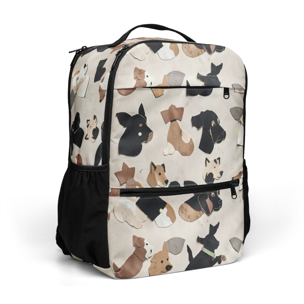 Paws And Pieces on Utility Backpack — Right Front