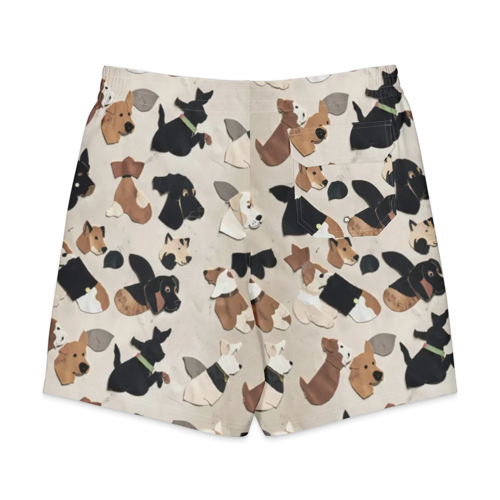 Paws And Pieces on Men's Board Shorts — Back