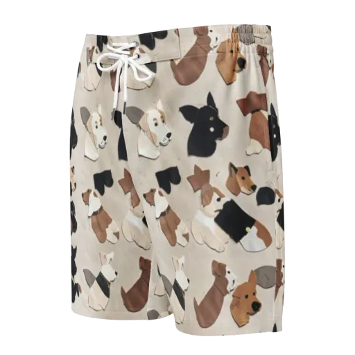 Paws And Pieces on a Men's Board Shorts