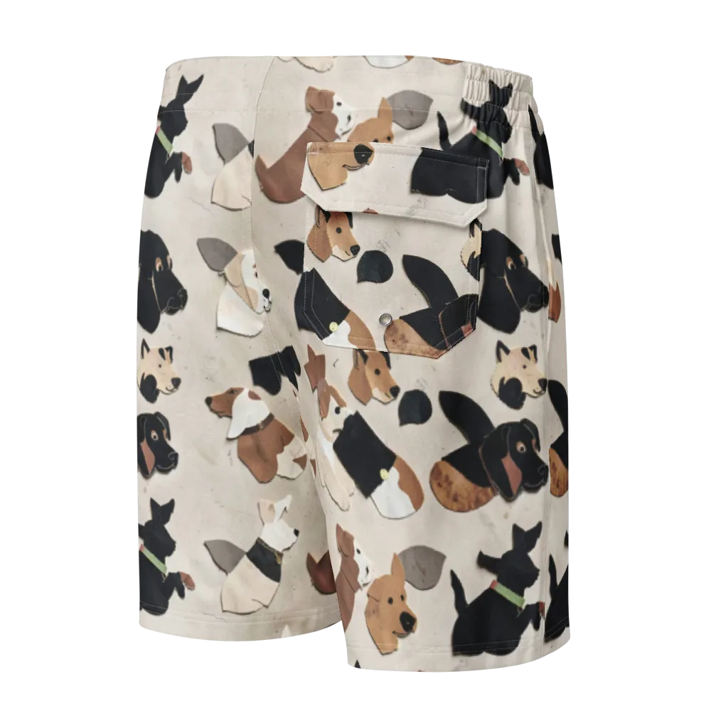 Paws And Pieces on Men's Board Shorts — Back