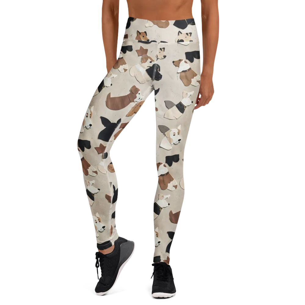 Paws And Pieces on Yoga Leggings — Front
