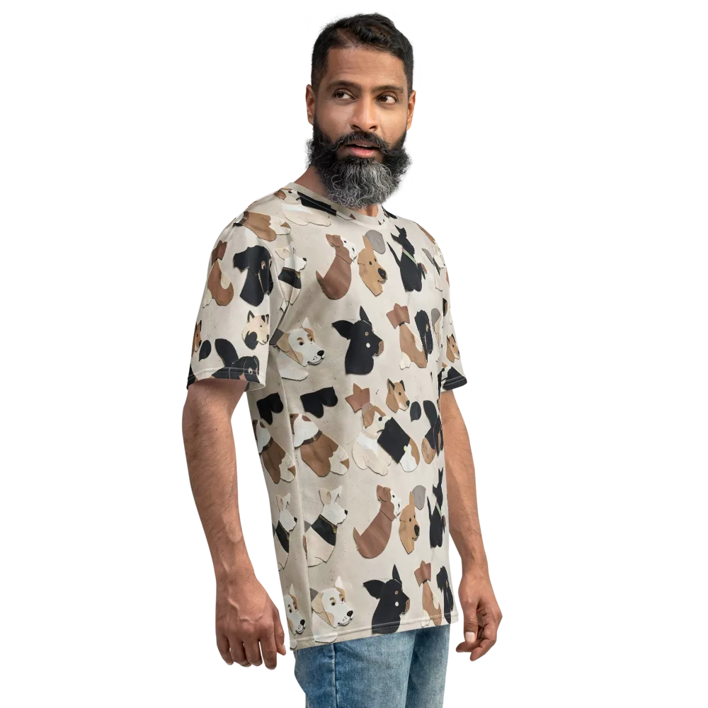 Paws And Pieces on Men's Crew Neck T-Shirt — Right
