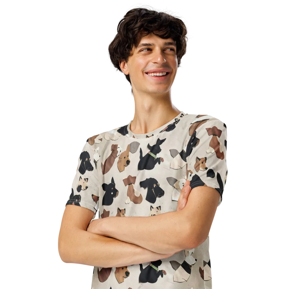 Paws And Pieces on Men's Crew Neck T-Shirt — Left Front