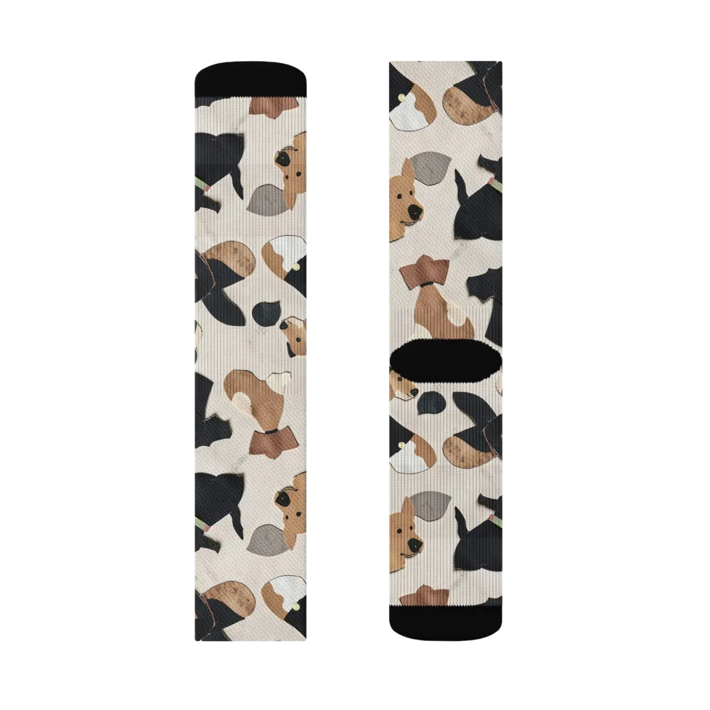 Paws And Pieces on Socks — Left Sock