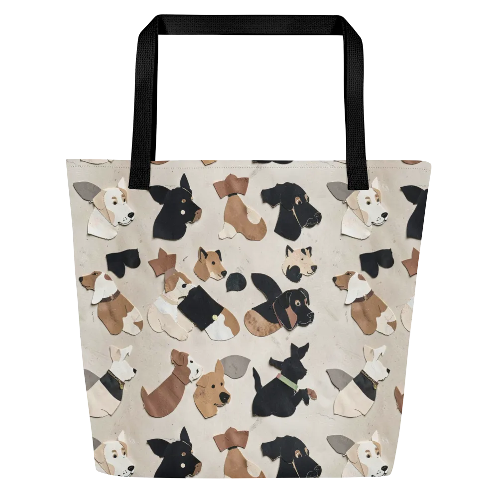 Paws And Pieces on Large Tote Bag W/ Pocket — Front