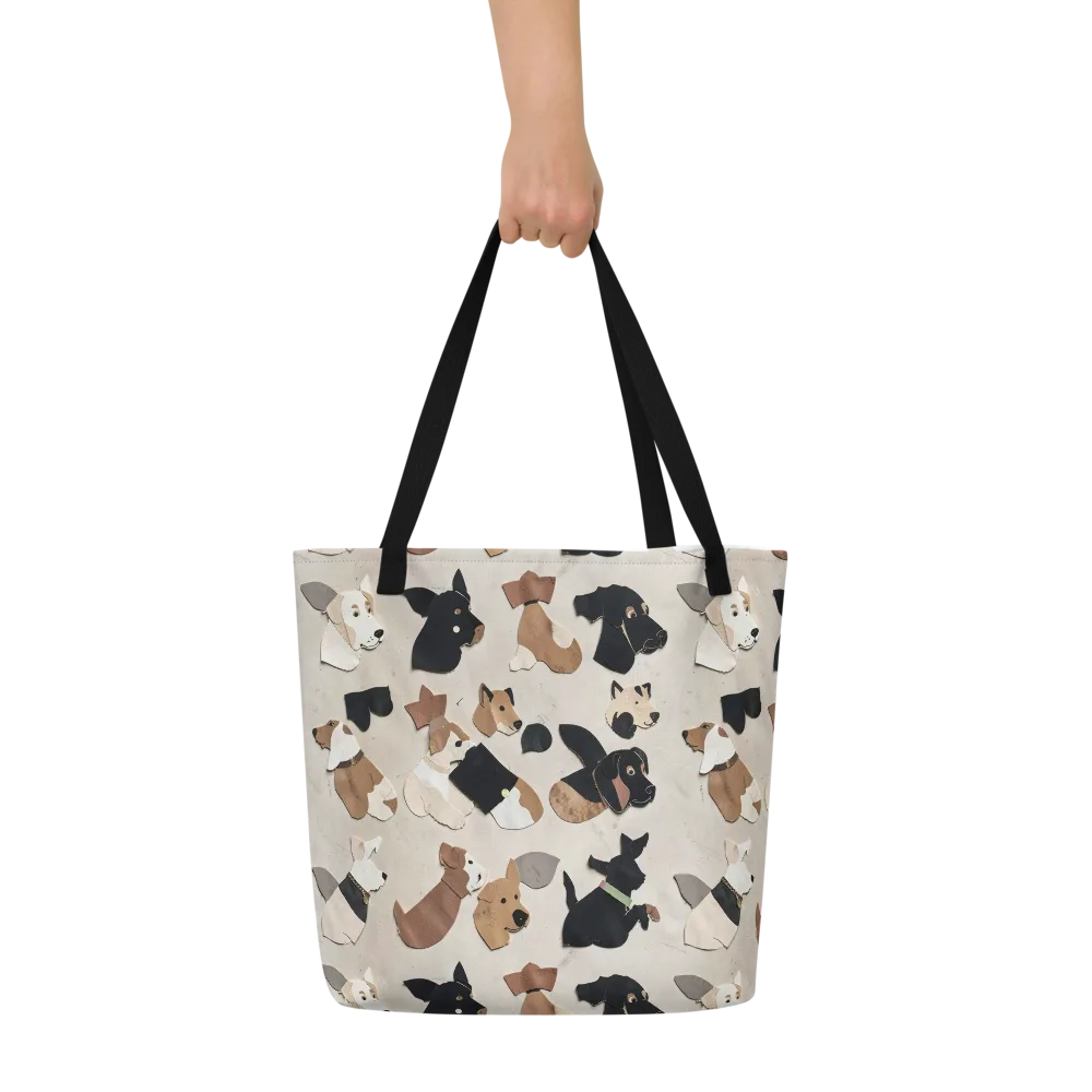 Paws And Pieces on Large Tote Bag W/ Pocket — Front