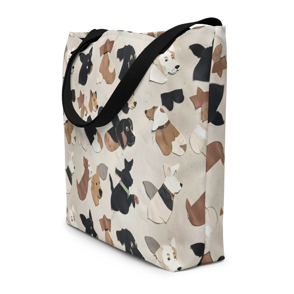Paws And Pieces on Large Tote Bag W/ Pocket — Front